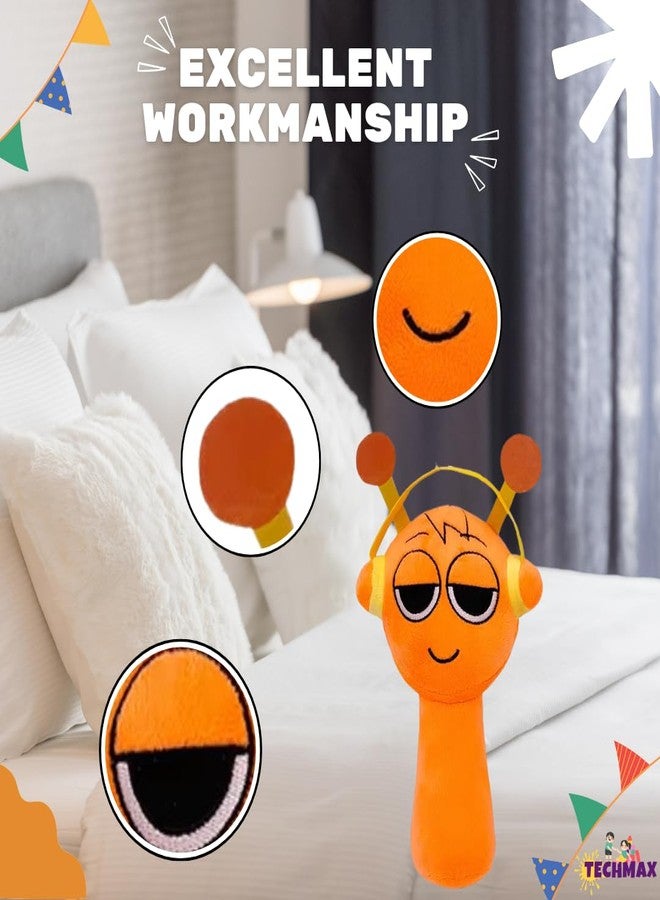 TechMax Solution لعبة تيك ماكس سوليوشن سبرونكي البرتقالية القطيفة (برتقالي، 30 سم) - Image 4